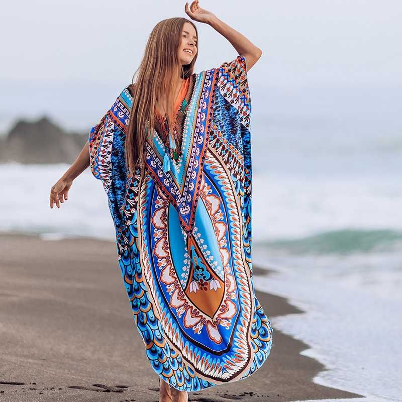 plus size maxi swim cover up