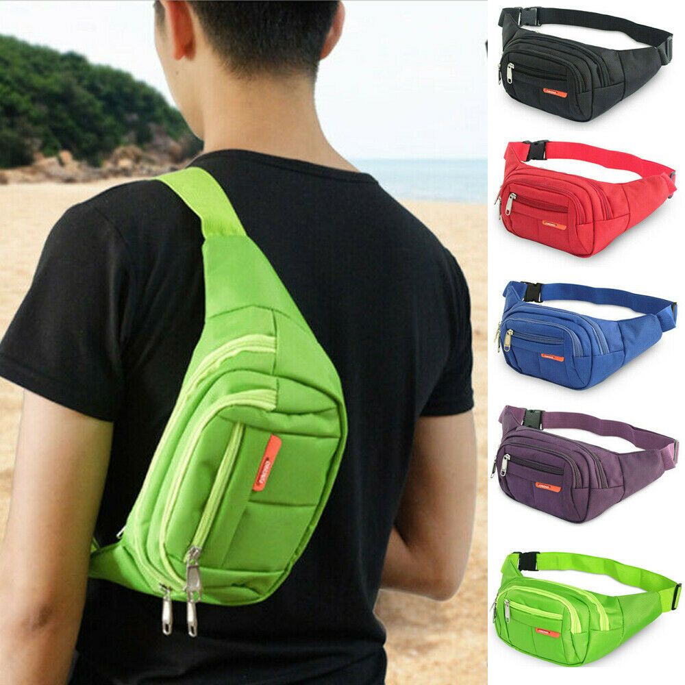 New Fanny Pack Mens Womens Waist Hip Belt Bag Purse Pouch Travel Sport