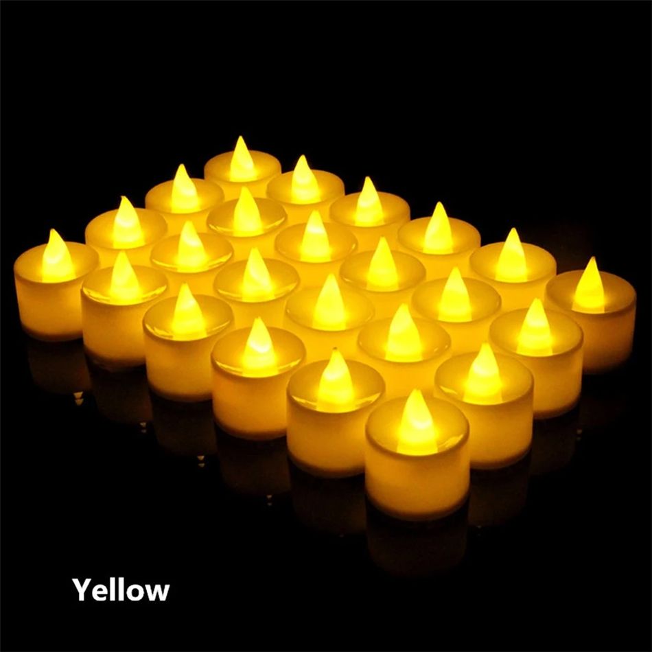 LED Tea Lights Flameless Votive Tealights CandleBulb Light Small
