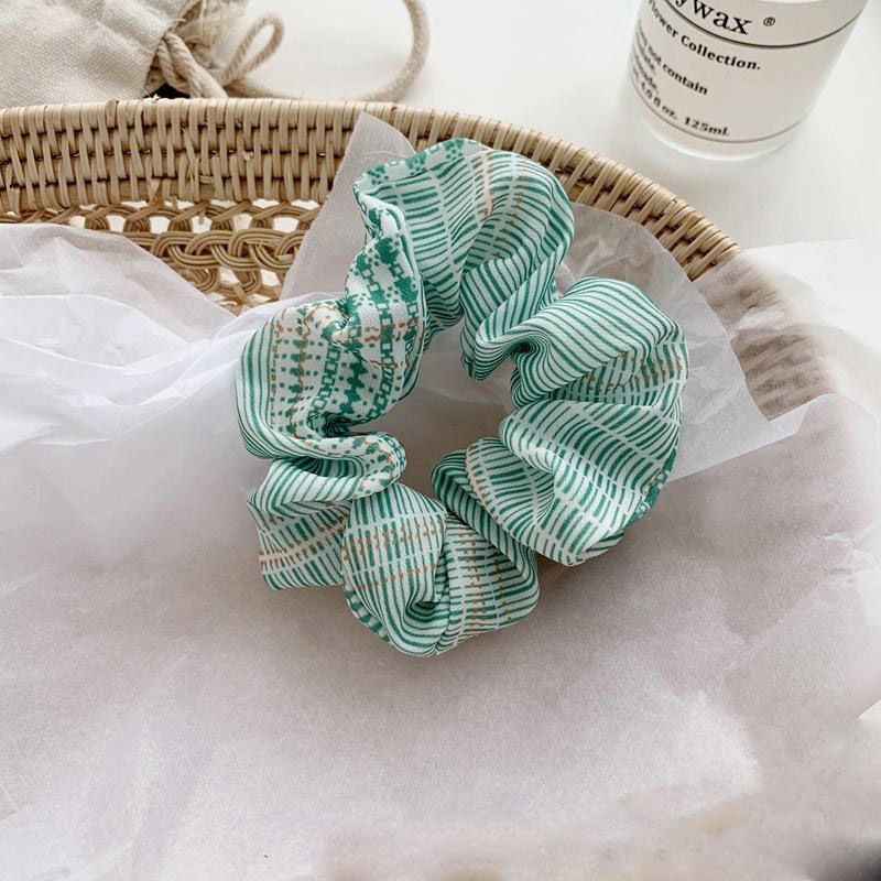 Women Girls Ins Donuts Chiffon Elastic Ring Hair Ties Accessories