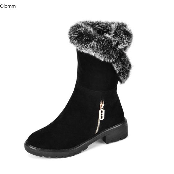 ankle boots with faux fur