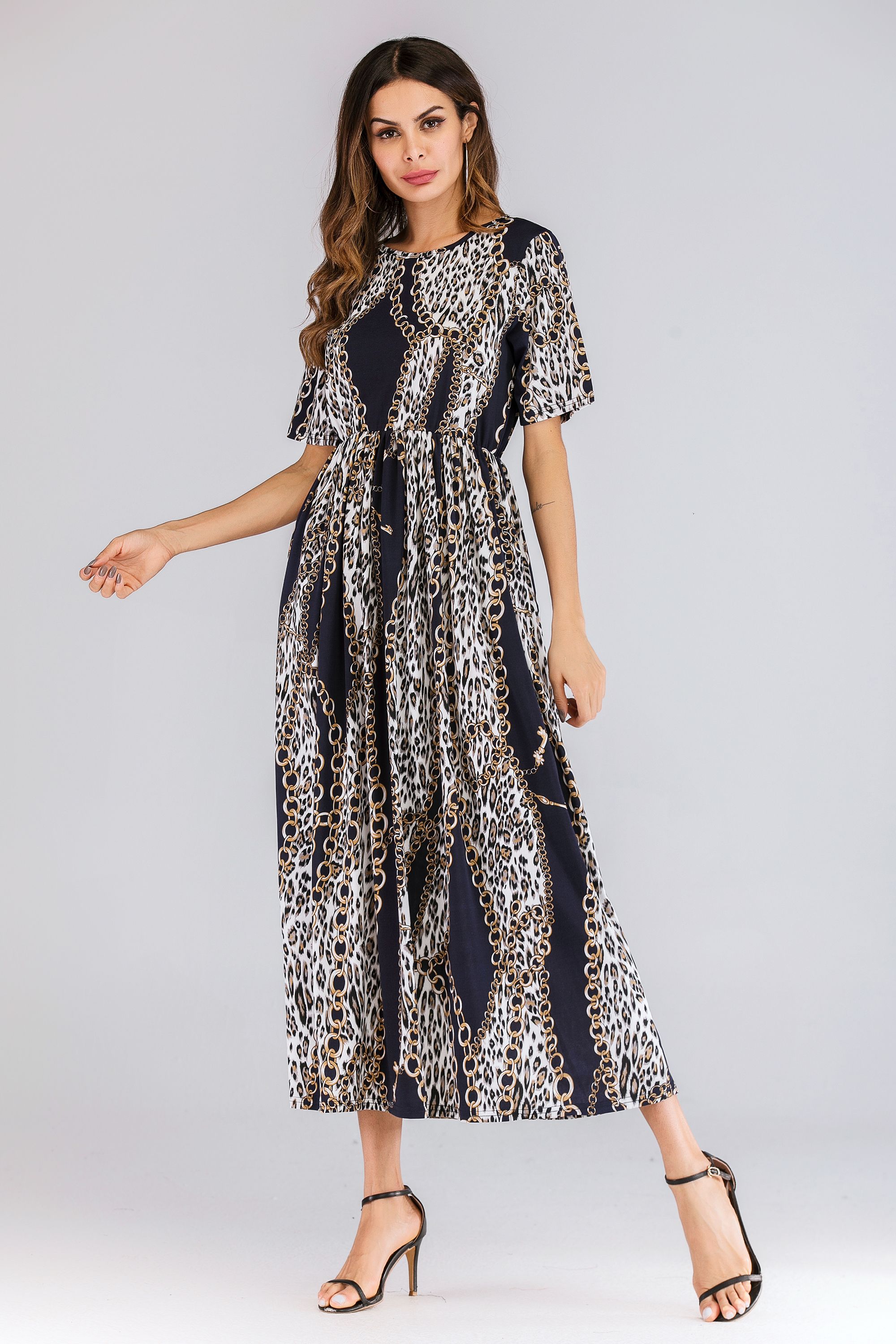 m and s leopard print dress