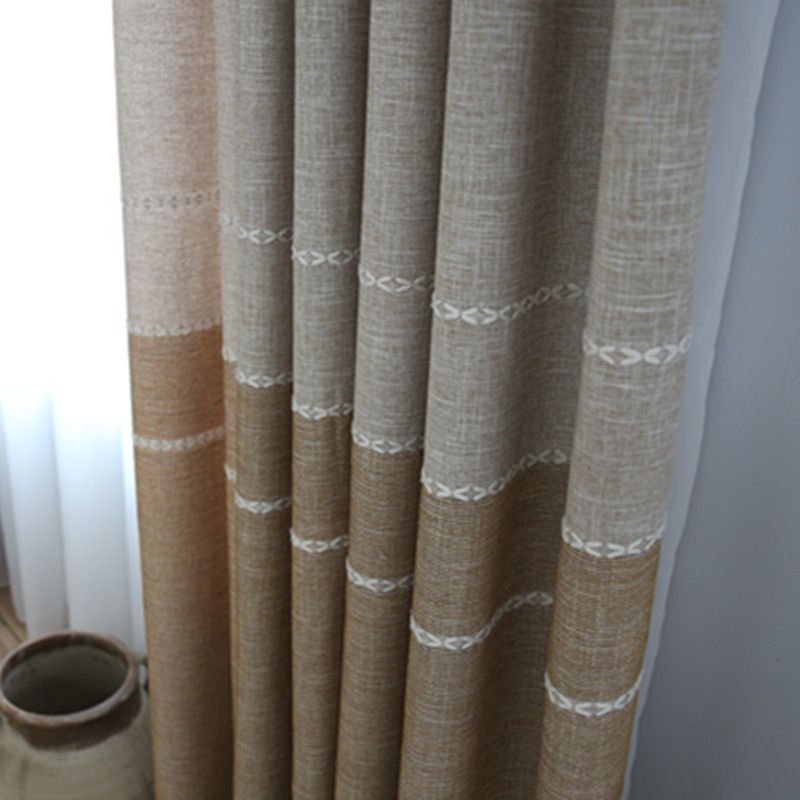 2019 Minimalist Chenille Cotton Warp Knitting Lace Curtains For