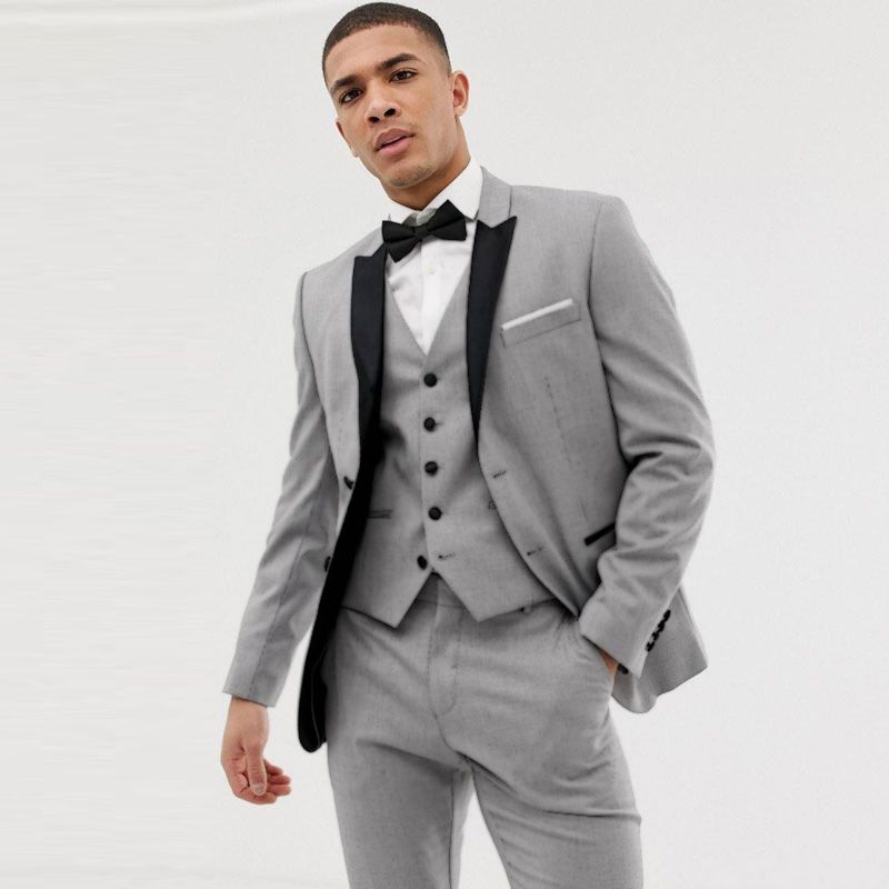 grises para trajes de boda de novio Vestidos de boda Hombre Blazers