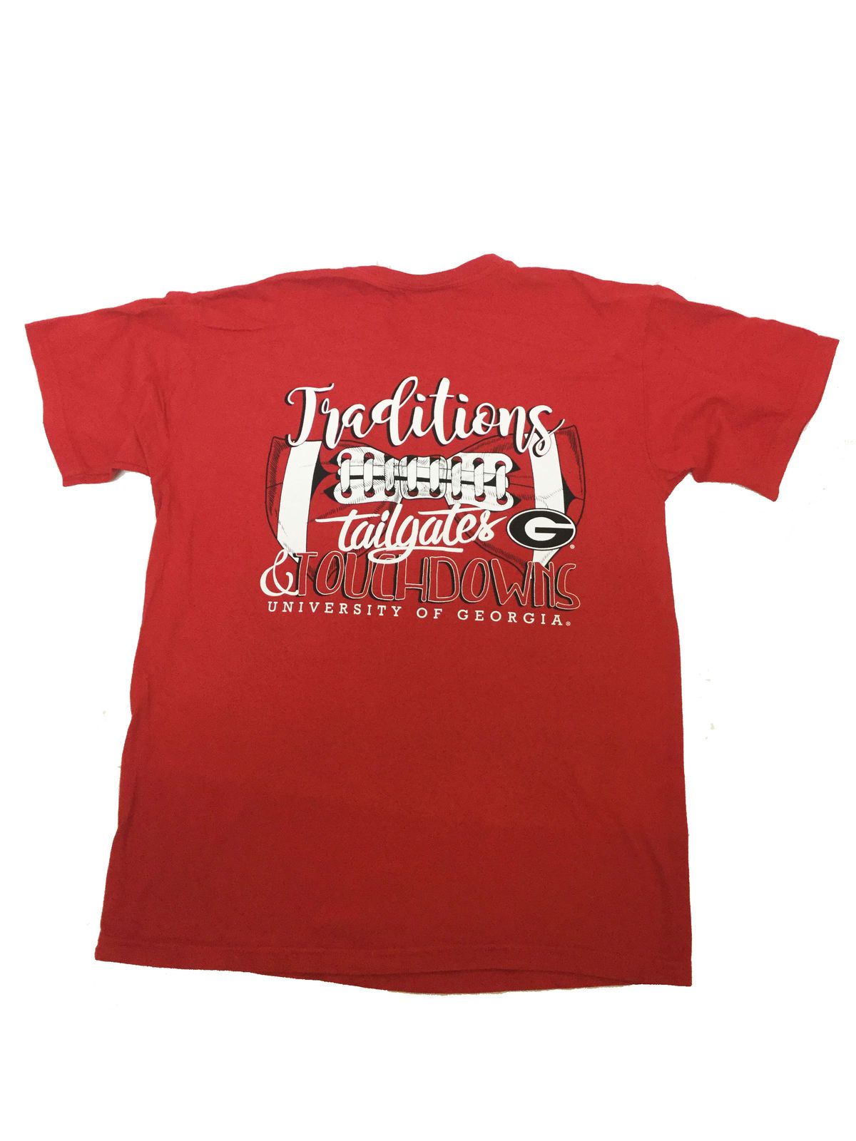 Georgia Bulldogs Football Bow Comfort Color T Shir Funny Unisex