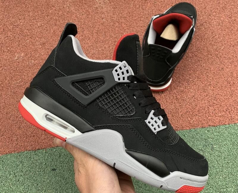 Top Quality 4 Black Cement Grey Fire Red Designer Man Basketball