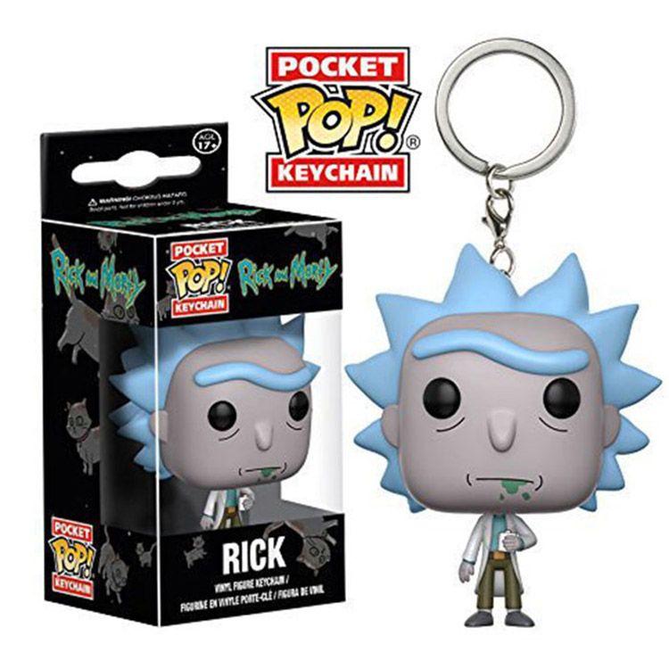 Rick e Morty Gamberetti Rick Gamberetti Morty Figura 3d Portachiavi Cavaliere dei draghi Estate