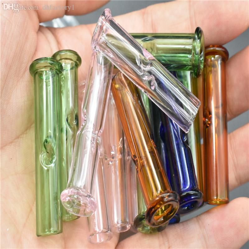 Colorful Mini Glass Filter Tips For Dry Herb Tobacco RAW Rolling Papers
