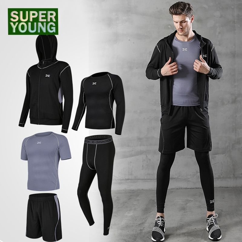#3 PC set 3 unidsset chándal de los hombres gimnasio de ropa deportiva traje de correr Jogging ropa deportiva apretado de secado rápido corriendo conjuntos #3 PC set 3 unidsset chándal de los hombres gimnasio de ropa deportiva traje de correr Jogging ropa deportiva apretado de secado rápido corriendo conjuntos