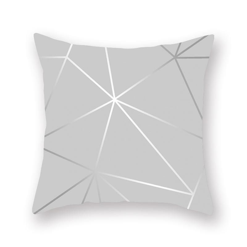 Silver Gray Cushion Cover Geometric Pillow Case Pillowcase Sofa Office Decor Silver Gray Cushion Cover Geometric Pillow Case Pillowcase Sofa Office Decor