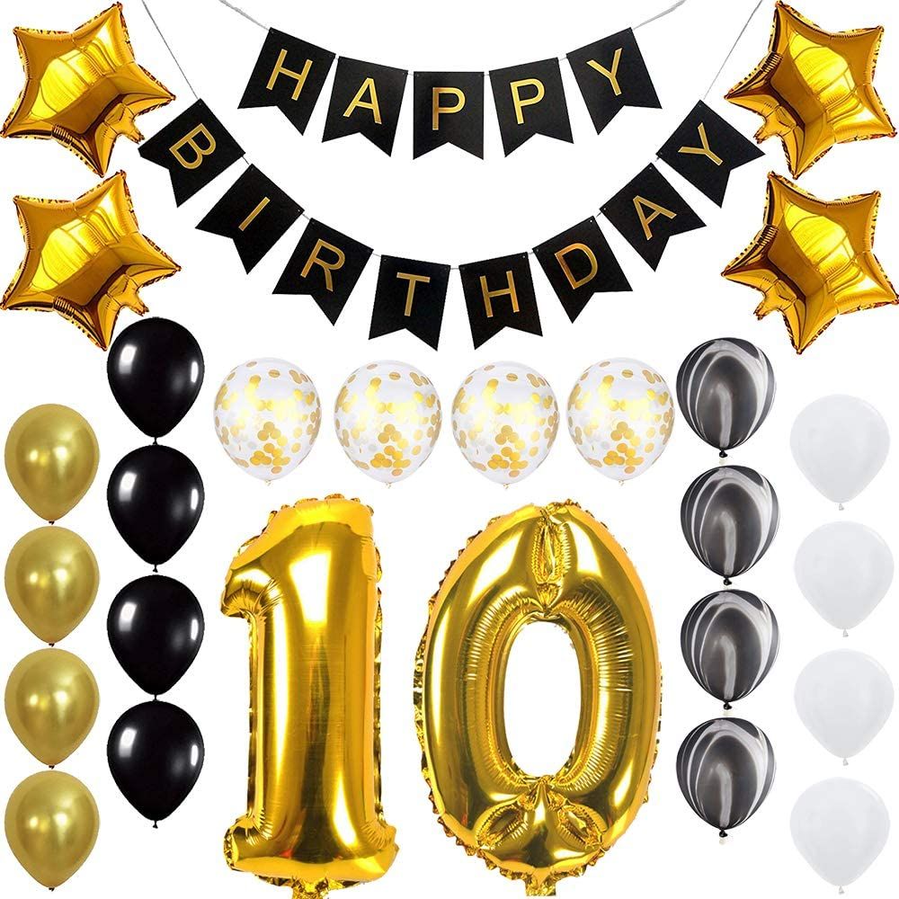 Edad 10 feliz 12th Cumpleaños 12 globos de fiesta de hoy Chicas Chicos Colores Surtidos 
