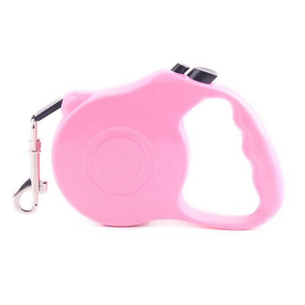 pink extendable dog lead