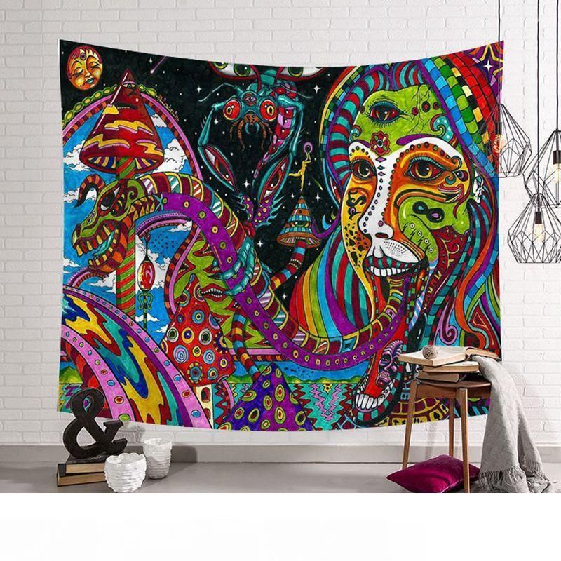 Colorful Oil Paint Style Tapestry Ethnic India Indian Wall Hanging