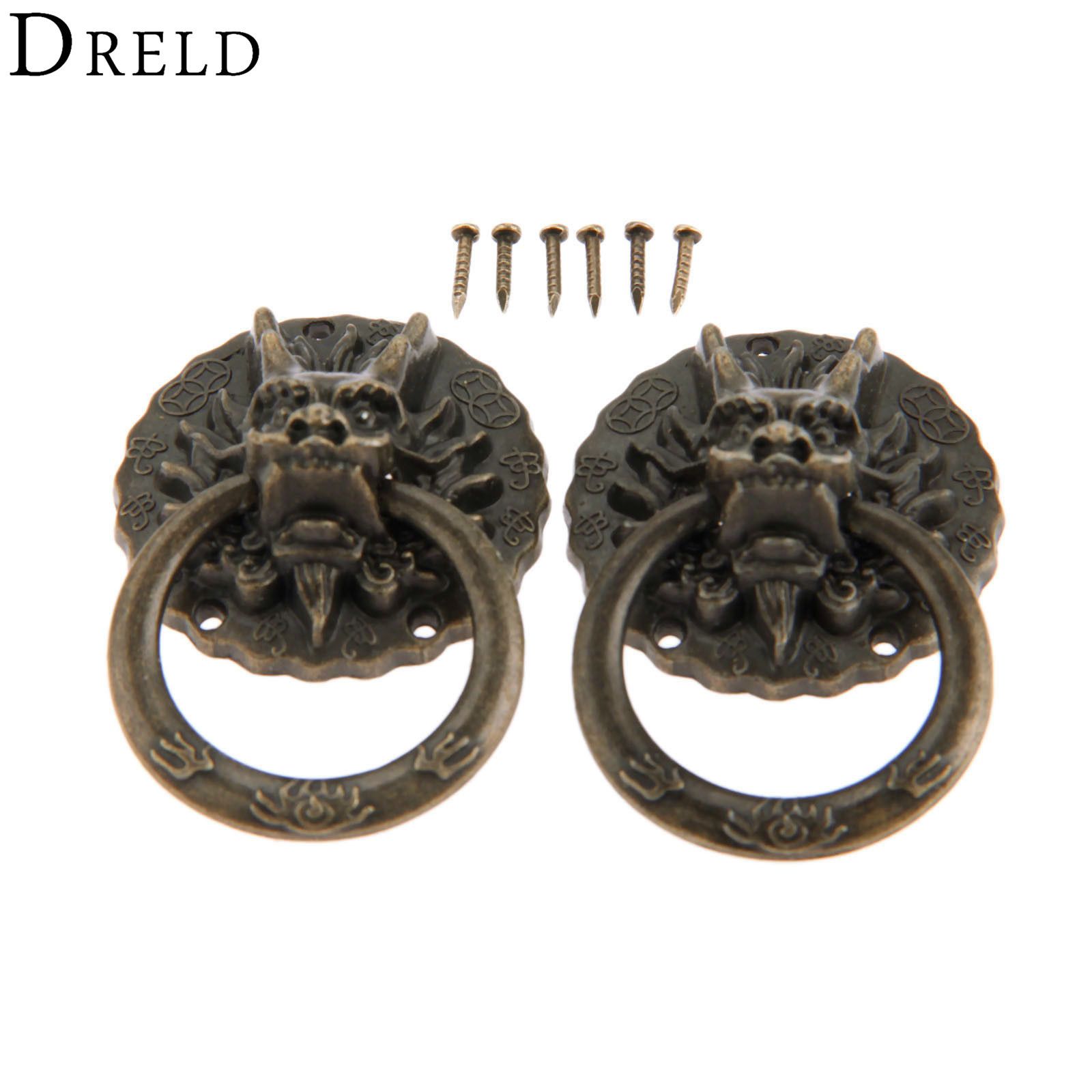 2019 Reld Vintage Dragon Head Furniture Door Pull Handle Cabinet