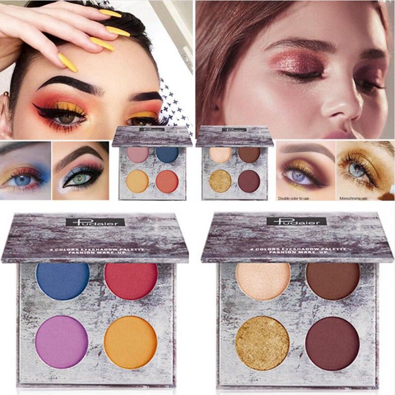 satin al pudaier goz makyaji 4 renkler mat ciplak goz fari paleti kalici parlak glitter goz golgeler pigment goz fari paleti tl19 11 dhgate comda