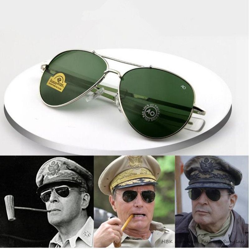 Vintage Aviation Sunglasses Men High Quality American Army Military