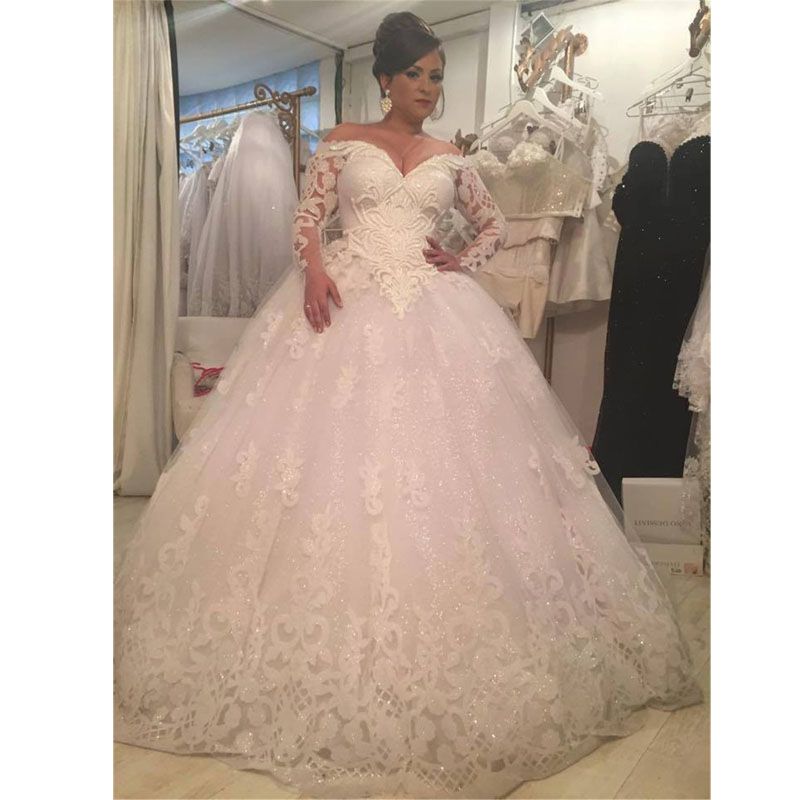 sparkly plus size wedding dress