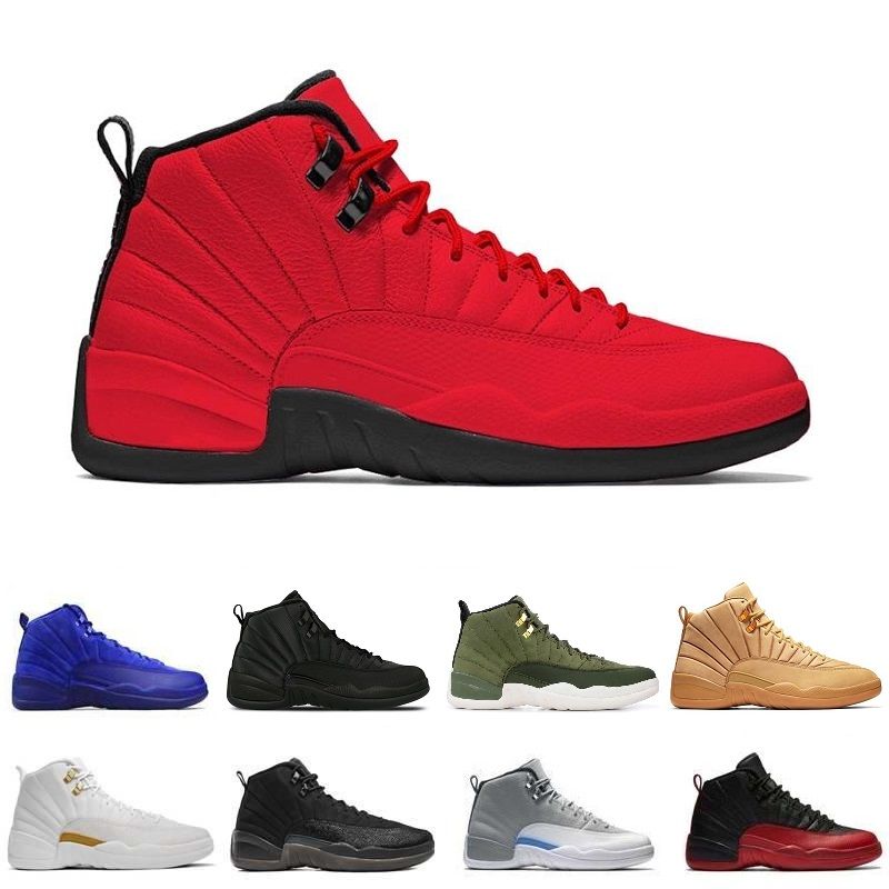12 Bordeaux Basketball Shoes Air Men Women Bordeaux 12s Winterized TAXI Playoff Black Suede 