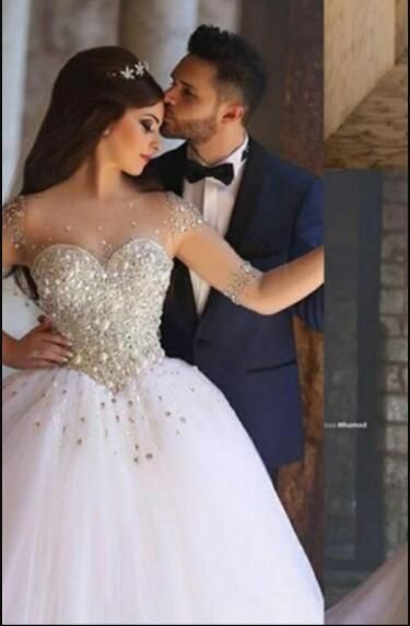 ericdress de fantasía escote ilusión medias mangas vestido de novia vestido  de fiesta 12759379 - Ericdress.com