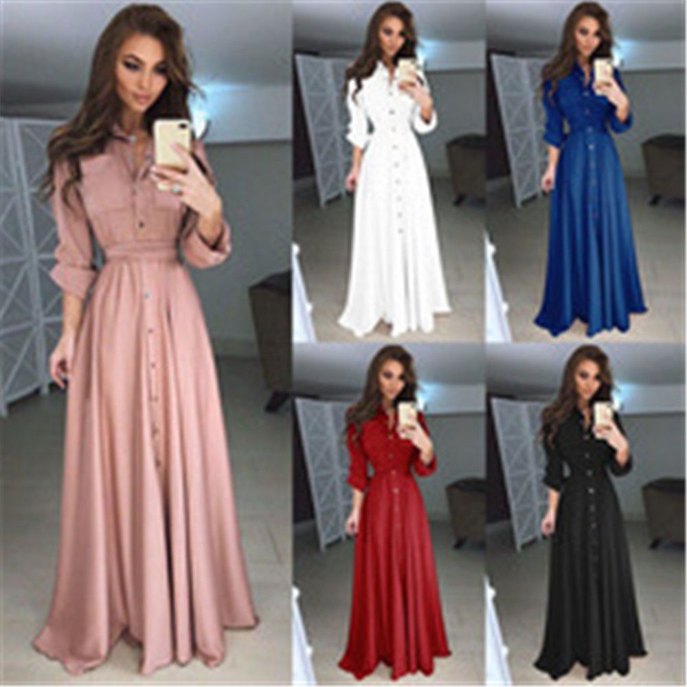 Compra Otoño Invierno Vestido De Mujer Vintage Camisa Negra Vestidos  Elegante Maxi Vendaje Vestido De Fiesta Largo Más Vestidos Tamaño Barato |  Entrega Rápida Y Calidad | Es.Dhgate