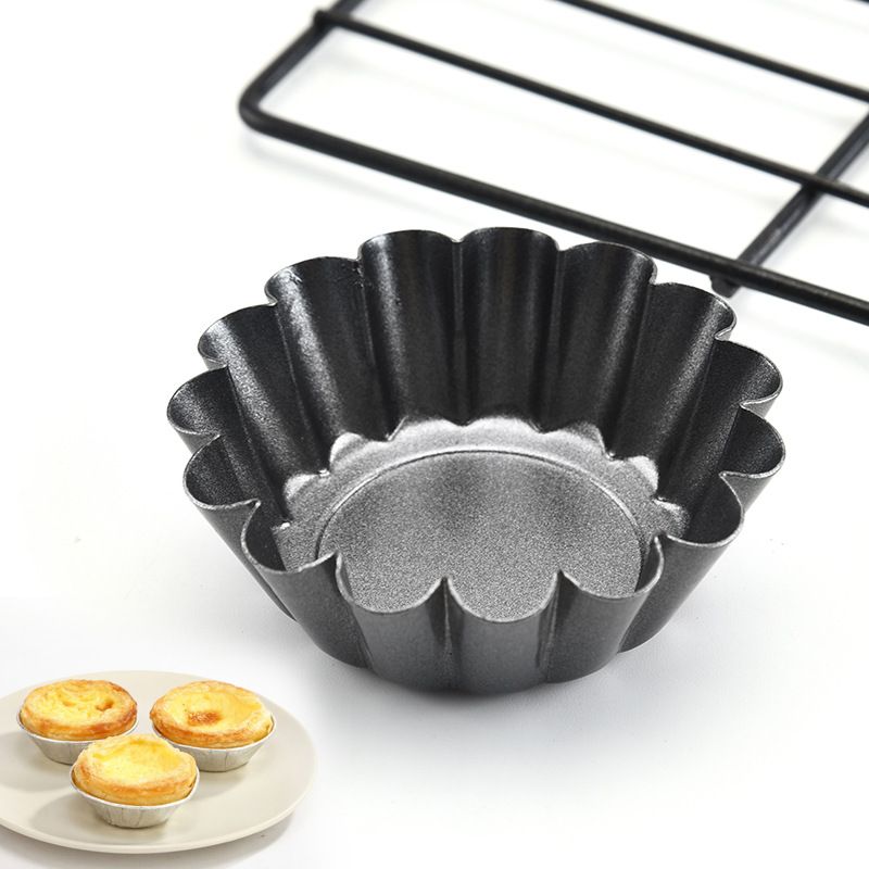 2020 Non Stick Tart Mold Carbon Steel Mini Tart Pans Cupcake Reusable