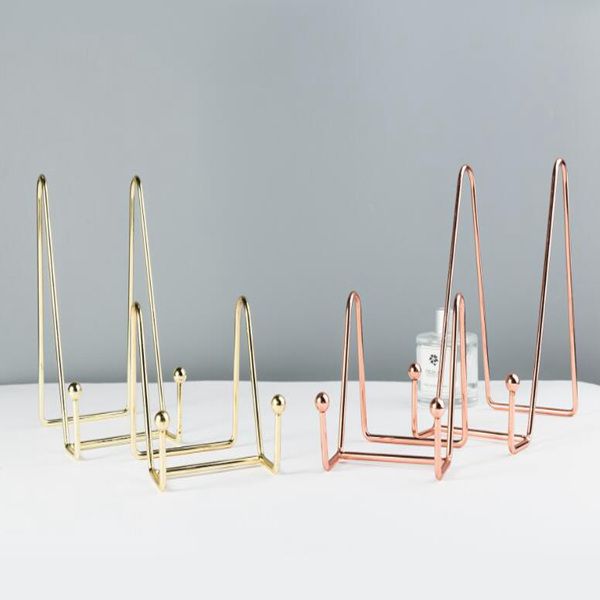 2020 Nordic Ins Rose Gold Display Iron Stand Photo Display Stand From