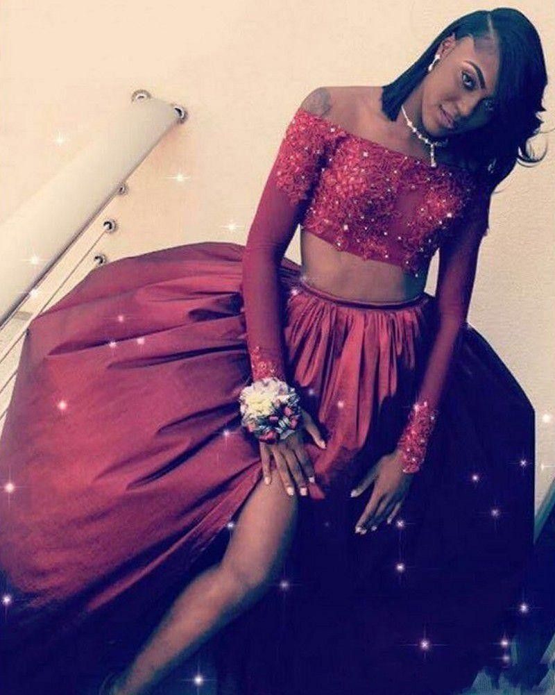 2 piece red dress