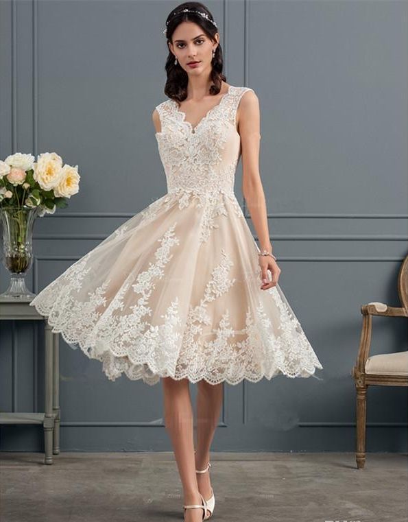 Get Champagne Satin And Lace Wedding Dress PNG