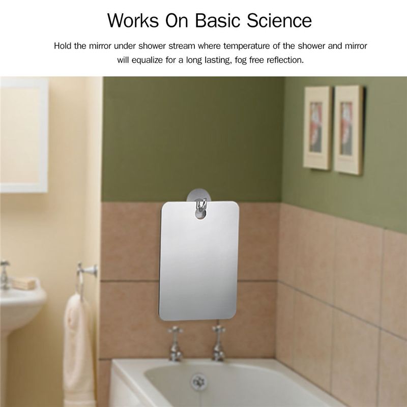 Home & Garden 1Pcs Anti Fog Shower Mirror Bathroom No Fog Shaving