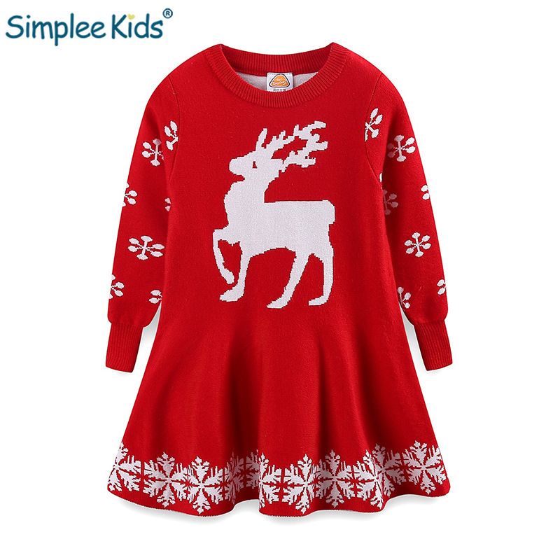 girls red xmas dress