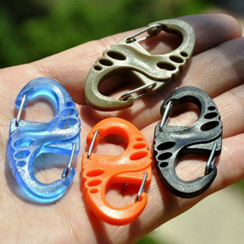 Colorful Plastic S-style Clips For Paracord Survival Bracelet Keychain