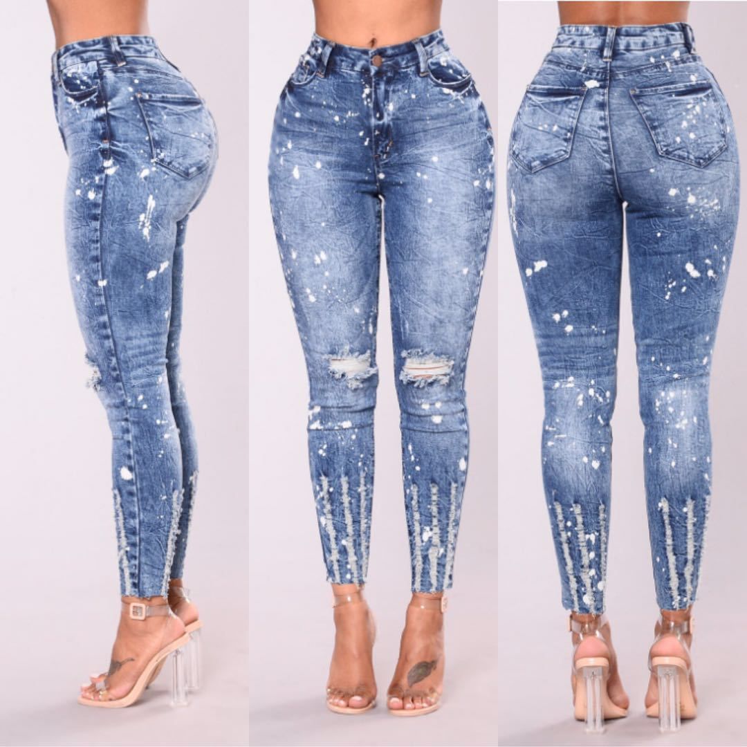 Acquistare Jeans Attillati Strappati Elasticizzati Da Donna Pantaloni  Attillati Aderenti A Vita Alta Da Donna Jeans Attillati Attillati Denim  Attillati Economico | Consegna Veloce E Qualità | DHgate Italy