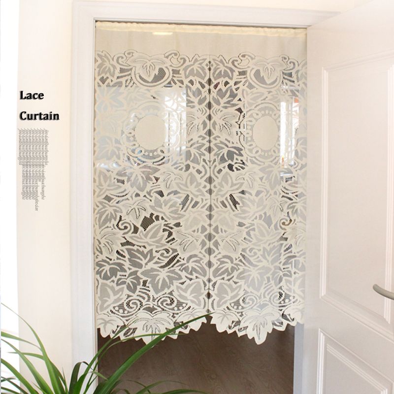 2019 85x150cm Lace Curtains Lace Gauze Drawstring Short Curtain