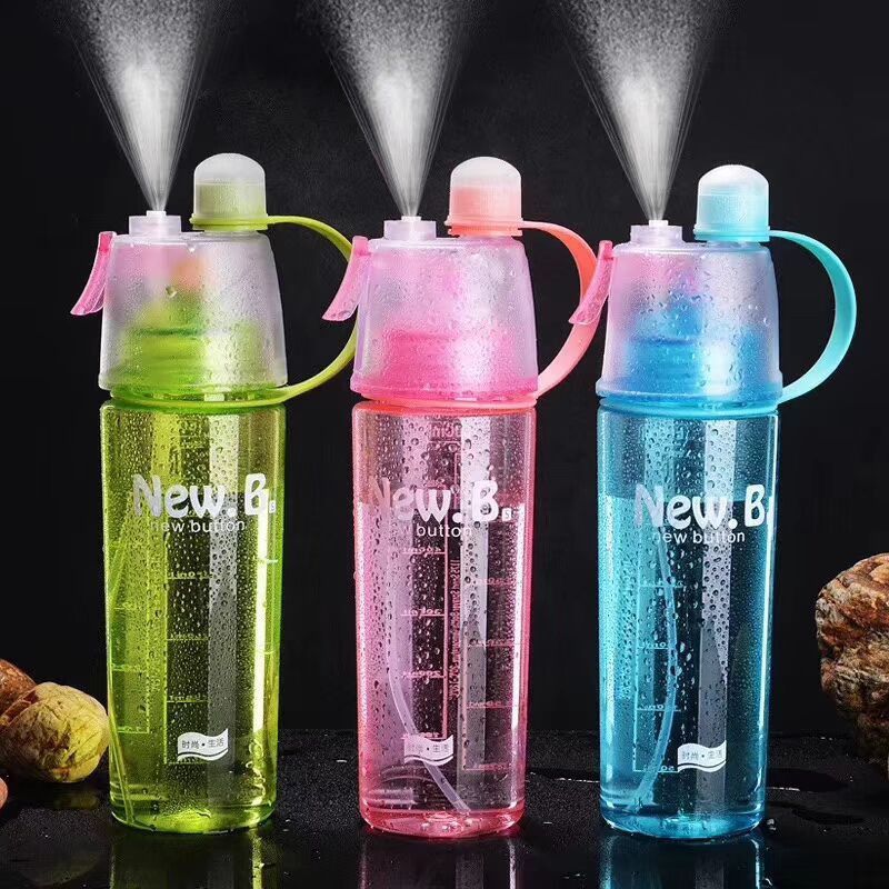600ml Spray Sports Water Bottle Portable Outdoor Sport Water Kettle