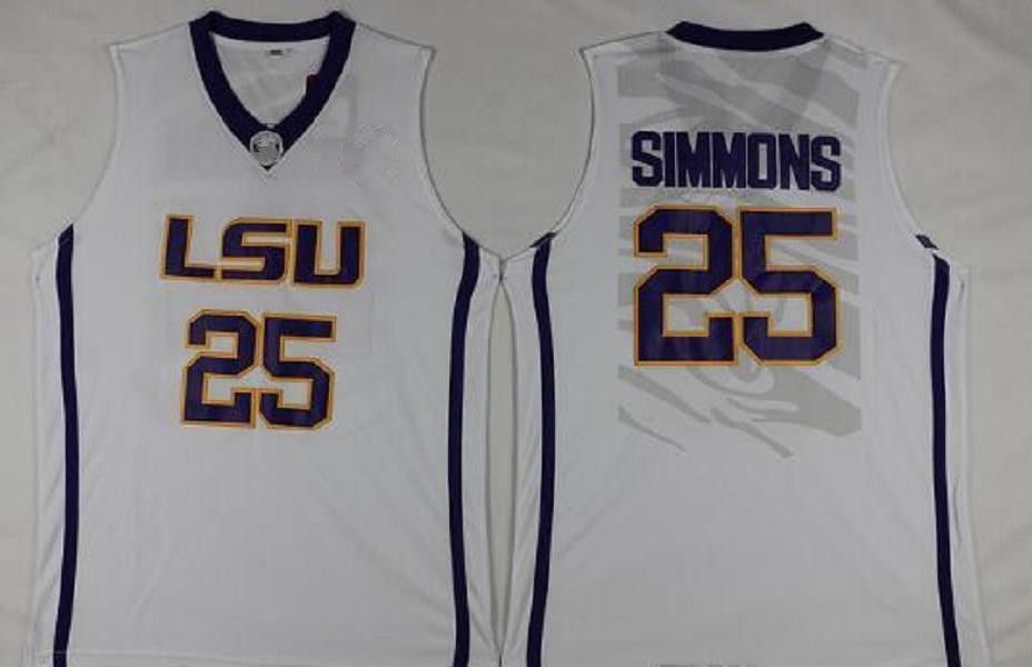 Compre Ncaa Lsu Tigres Faculdade Ben Simmons Jersey Ensino Medio Montverde Academy Aguias Ben Simmons Jersey Basquete Stinthed Branco Amarelo Roxo Barato Entrega Rapida E Qualidade Pt Dhgate