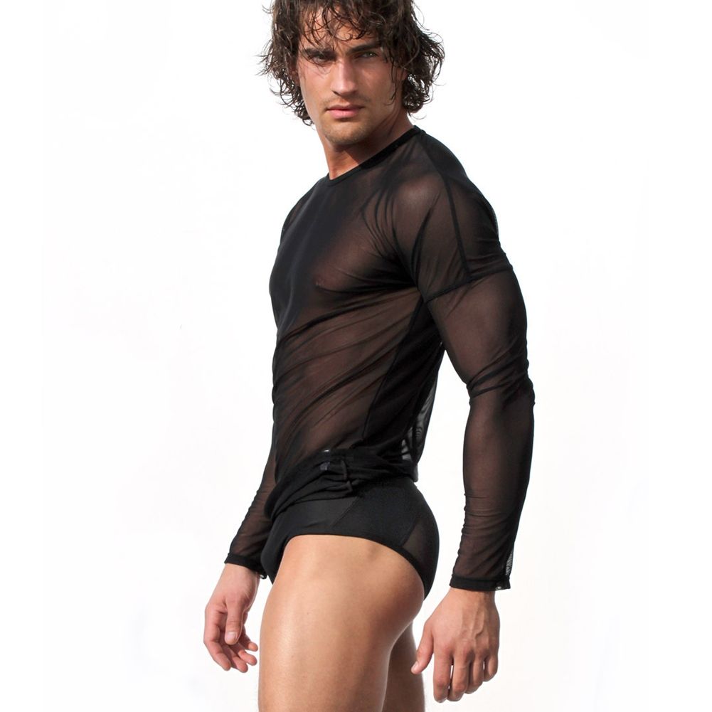 playera transparente hombre