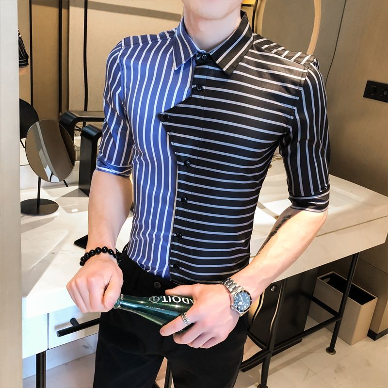21 Mens Casual Shirts Top Quality Spring Summer Striped For Men Fashion Patchwork Design Business Work Shirt Half Sleeve Slim Fit Tuxedo From Purlove 23 95 Dhgate Com 21 Mens Casual Shirts Top Quality Spring Summer Striped For Men Fashion Patchwork Design Business Work Shirt Half Sleeve Slim Fit Tuxedo From Purlove 23 95 Dhgate Com