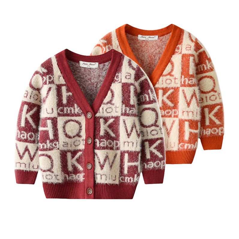 infant red cardigan