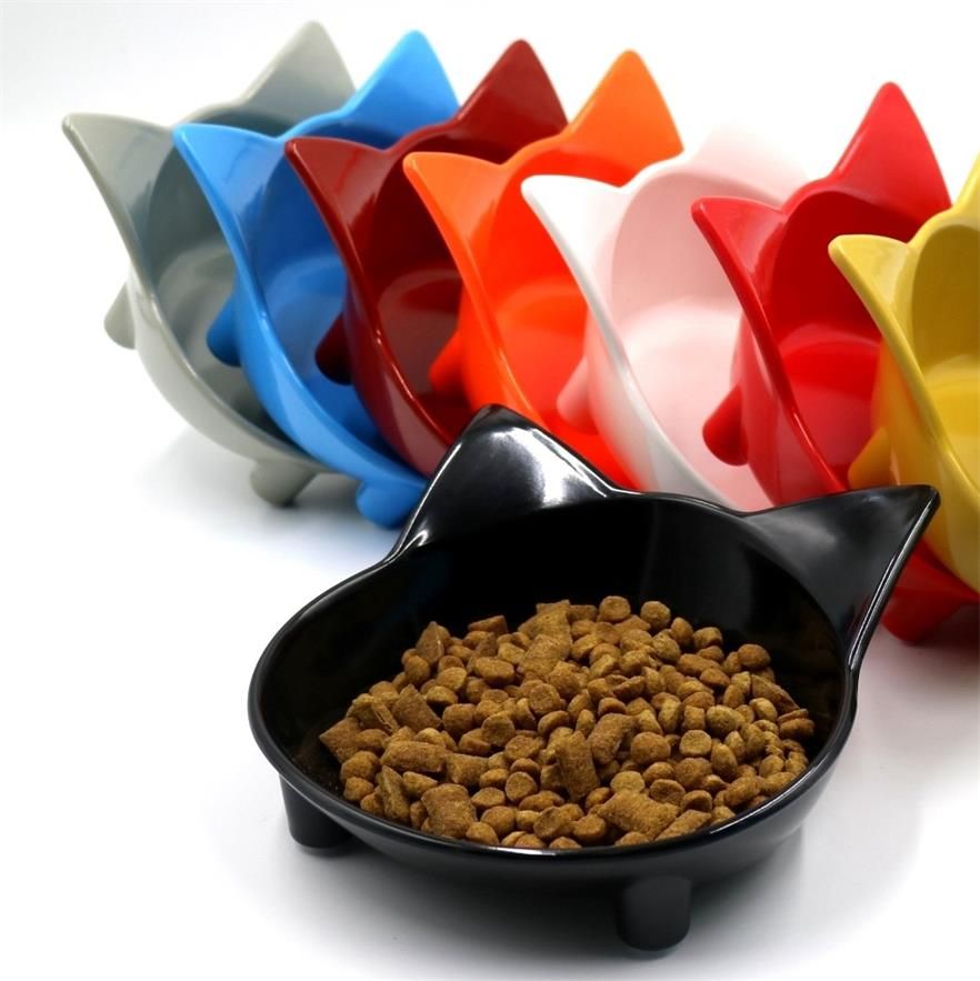 2020 Pet Feeder Cat Bowl Shallow Cat Food Bowl Non Slip Dish Small Puppy Dog Wide Cat Water Bowls For Relief Whisker Fatigue From Shelly0716 3 07 Dhgate Com