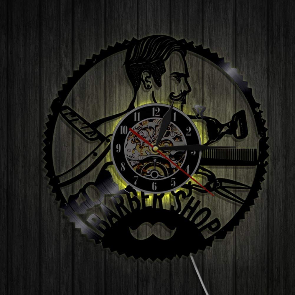 Kinglive Hairdresser Barber Shop Salon Vinyl Record Wall Clock Art