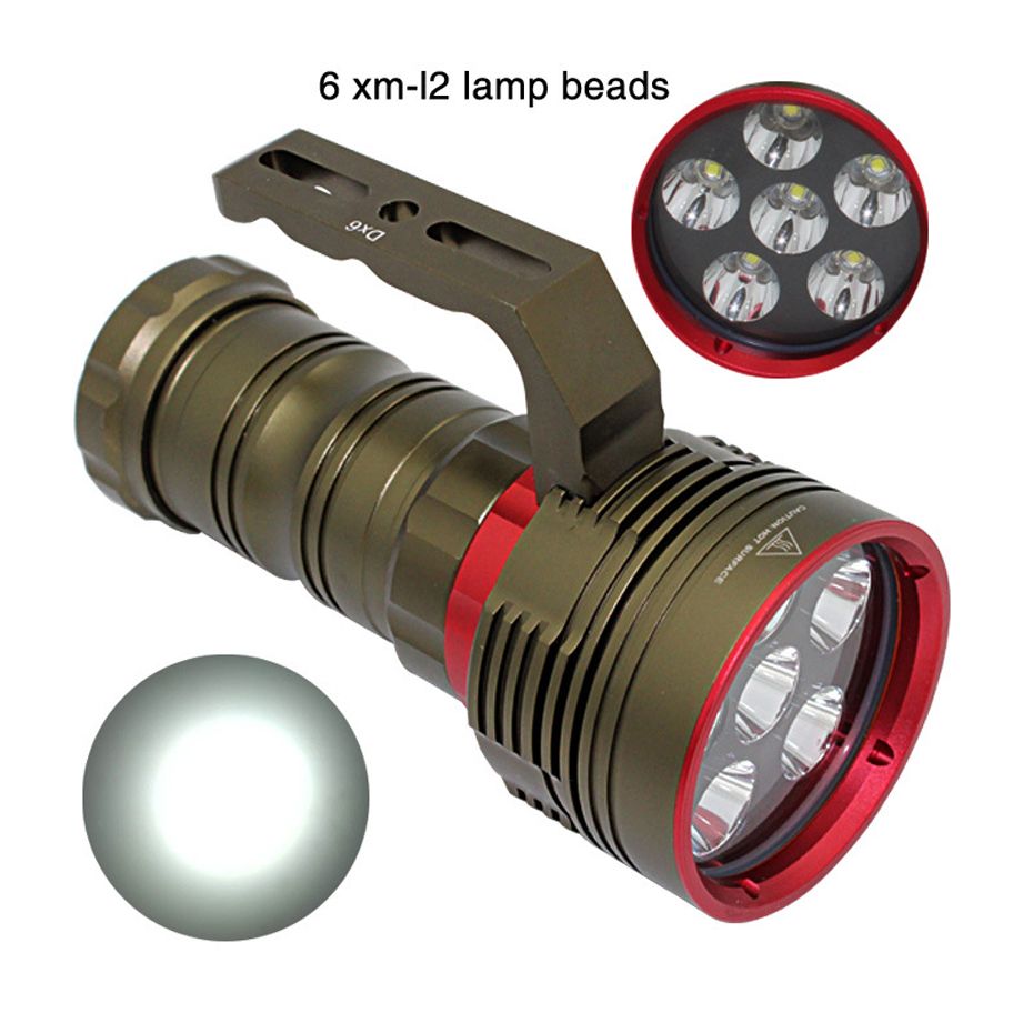 Wholesale Stylish And Cheap BRAND XM L2 6 LED Diving Flashlight 6000LM