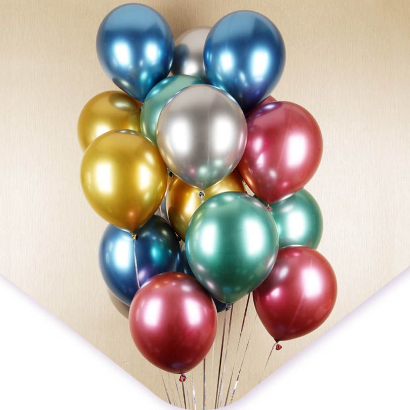 5" globos de látex Metálica Perla Cromo 25 para Boda Cumpleaños Fiesta Globos UK 