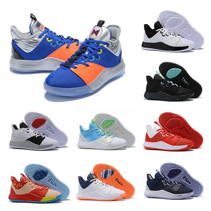 paul george shoes orange and blue