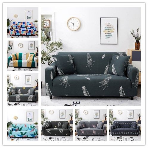 2019 Single Two Three Four Seater Stretch Sofa Slipcover Anti Slip