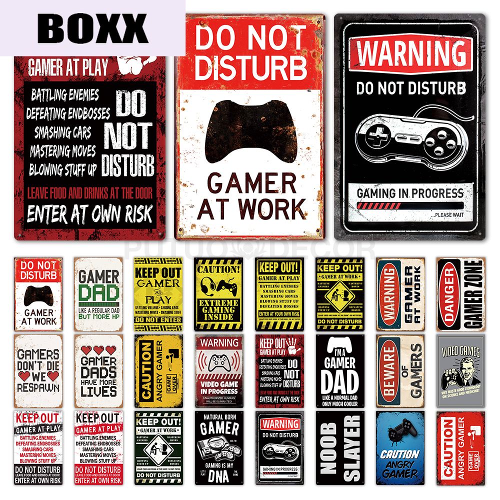 Metal Plate Sign Warn Caution Beware Angry Gamer Tin Wall Cave Home Decor Door Metal Plate Sign Warn Caution Beware Angry Gamer Tin Wall Cave Home Decor Door