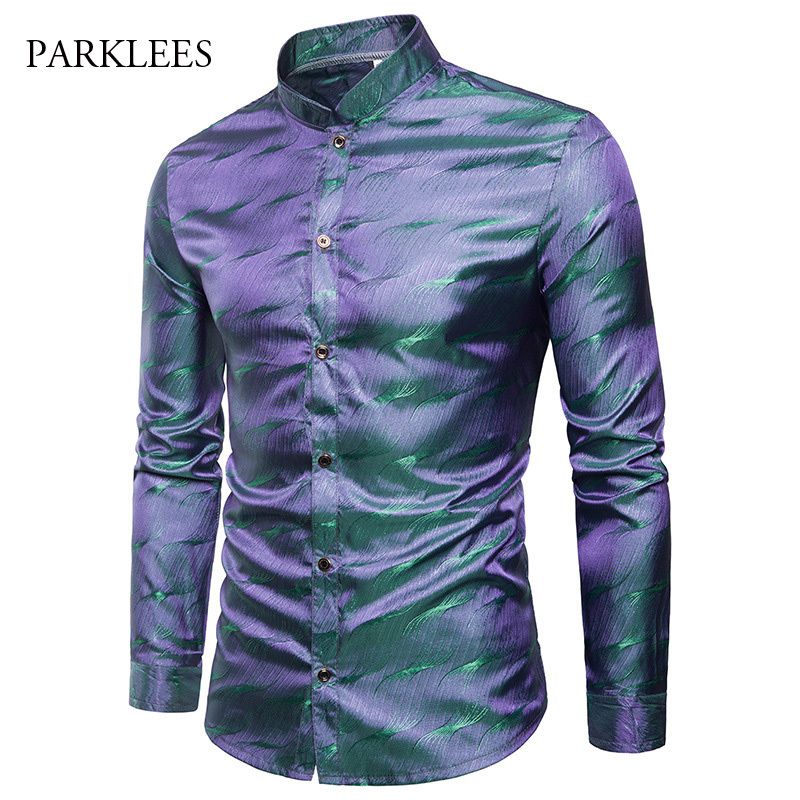 camisa brillante hombre