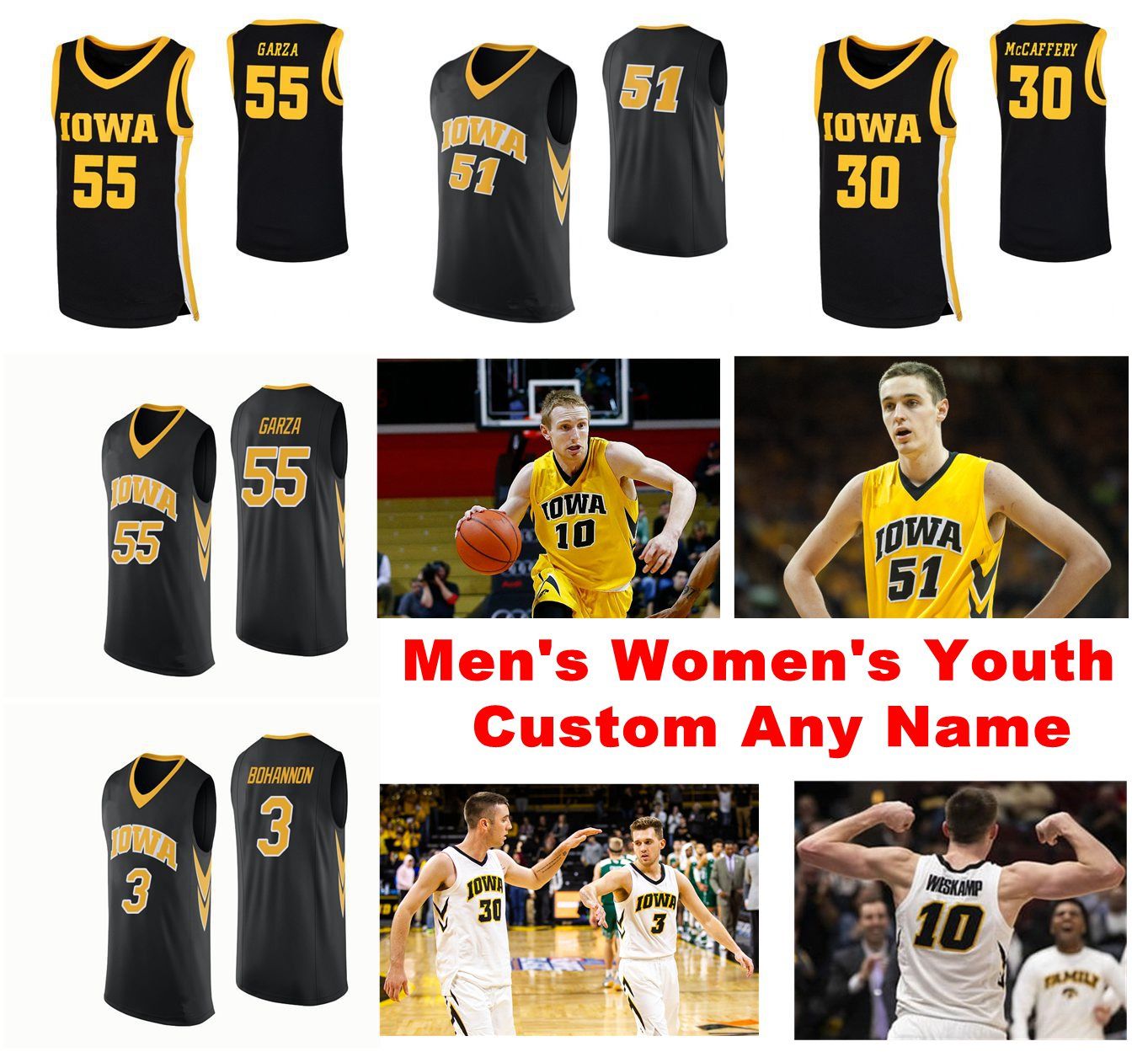 custom iowa hawkeye jersey