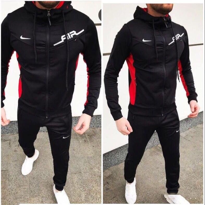 black and white nike jogging suit