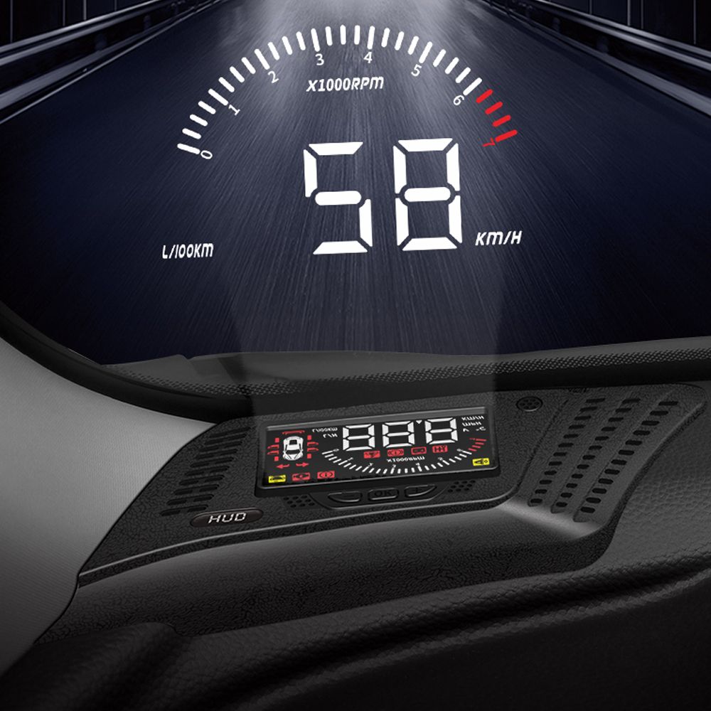 HUD Auto Car Head Up Display Windshield Screen Projector Security Alarm