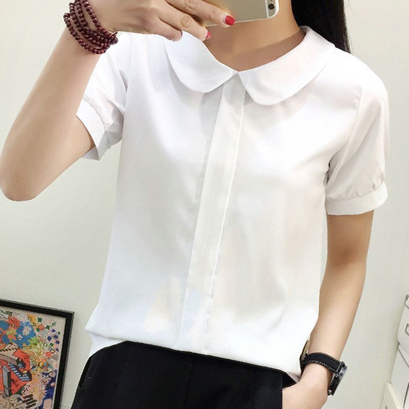 Compre 2019 Corea Lindo Manera Colmenas De Las Mujeres Camisas De La Señora Camisas Blancas O Cuello Corto / Manga Larga Camisa De La Blusa Mujer Blusa Tapas De Las Mujeres A